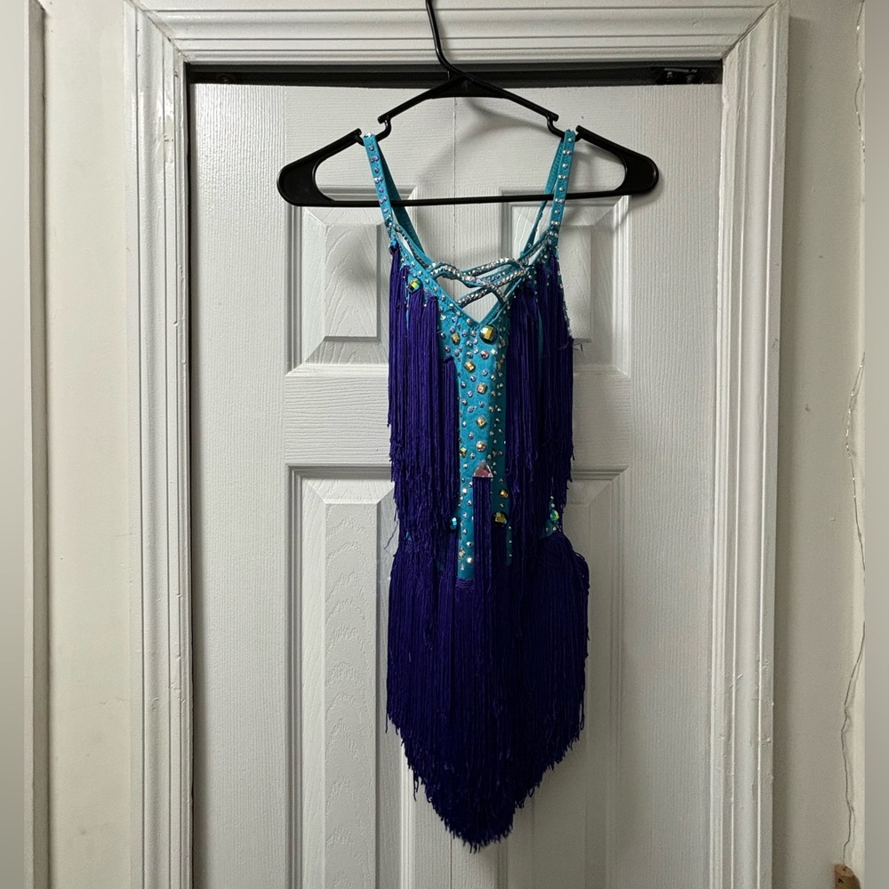 Blue/purple ballroom costume